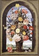 BOSSCHAERT, Ambrosius the Elder Bouquet in an Arched Window  yuyt china oil painting reproduction